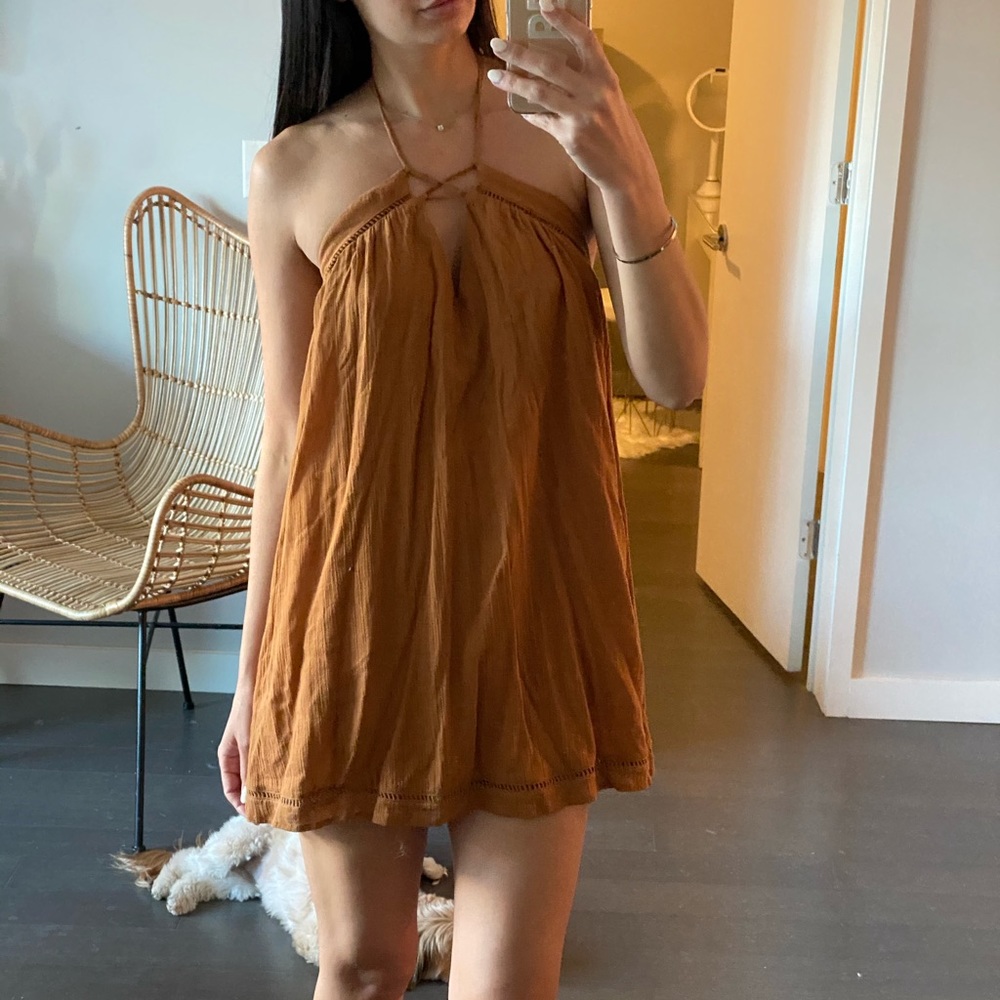 Tan mini dress